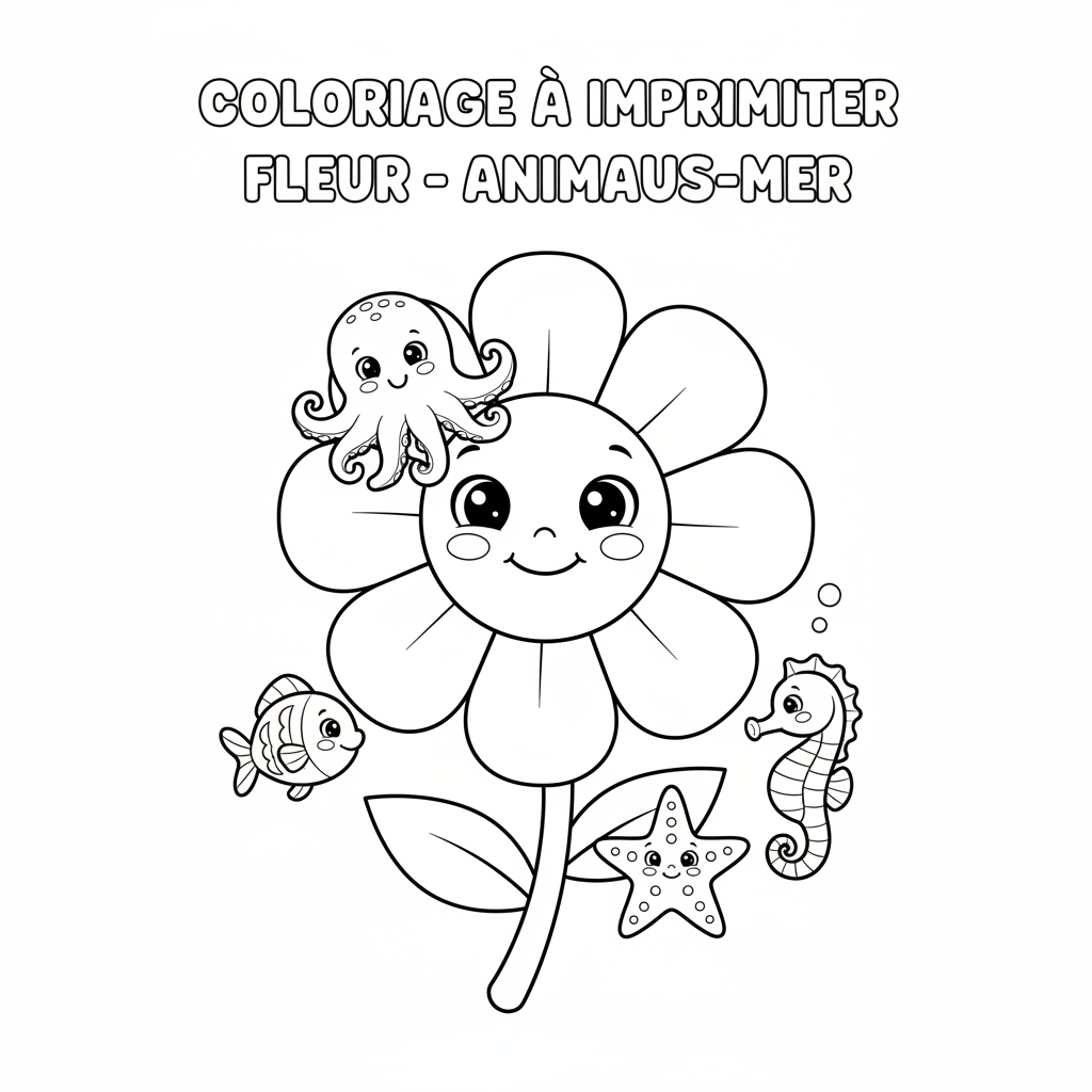 Coloriage coloriage à imprimer fleur 4