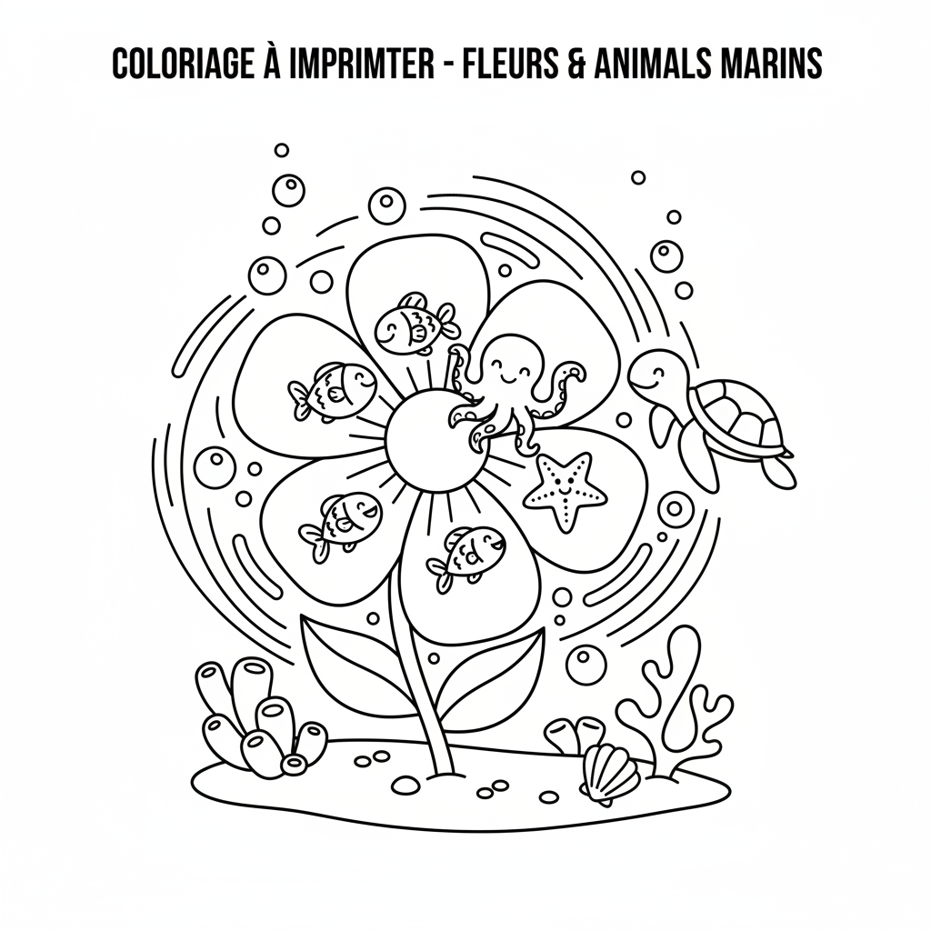 Coloriage coloriage à imprimer fleur 5
