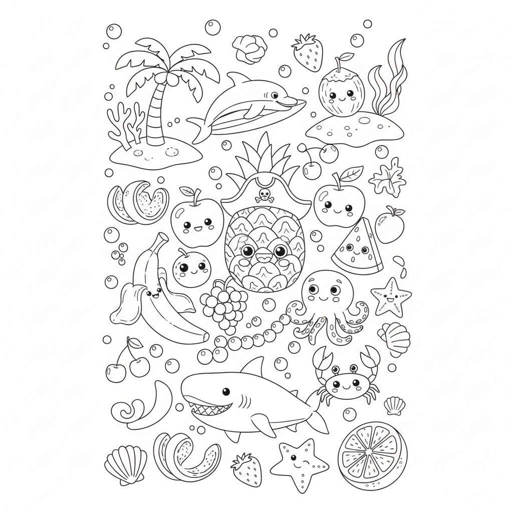 Coloriage coloriage à imprimer fruits 3