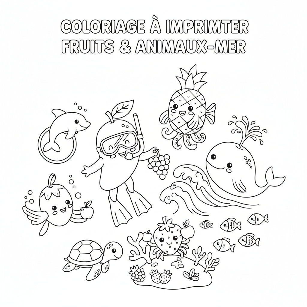 Coloriage coloriage à imprimer fruits 5