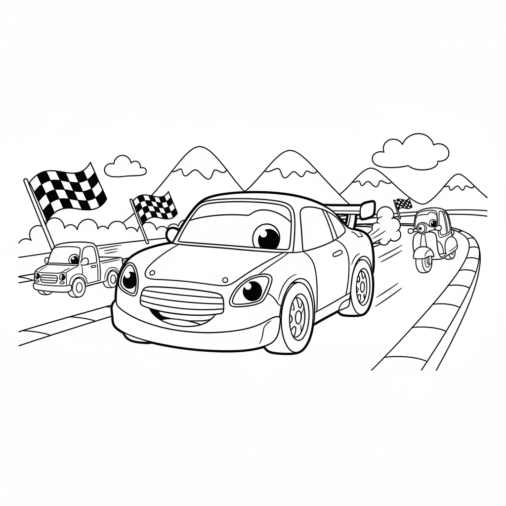 Coloriage coloriage à imprimer gratuit cars 2