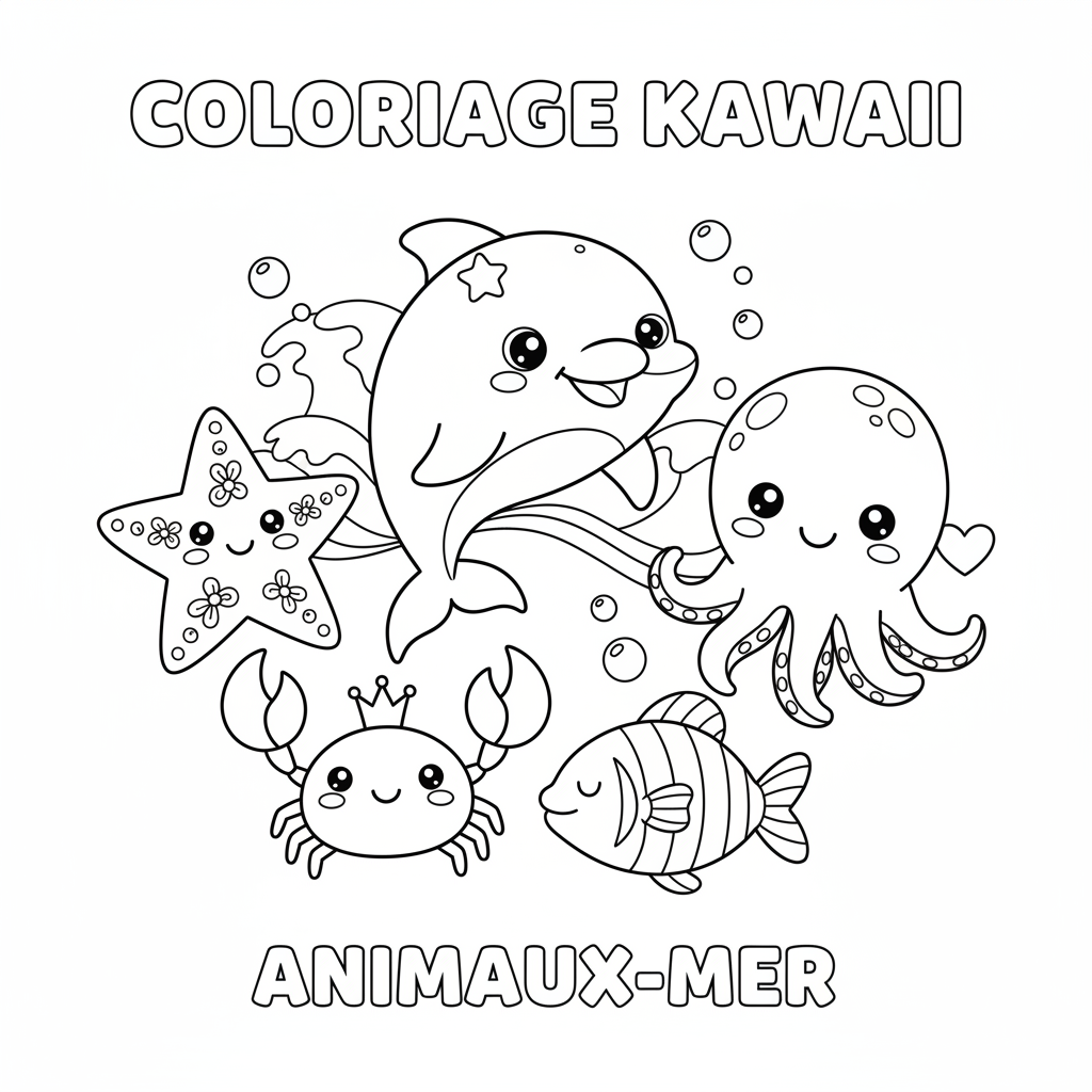 Coloriage coloriage à imprimer gratuit kawaii