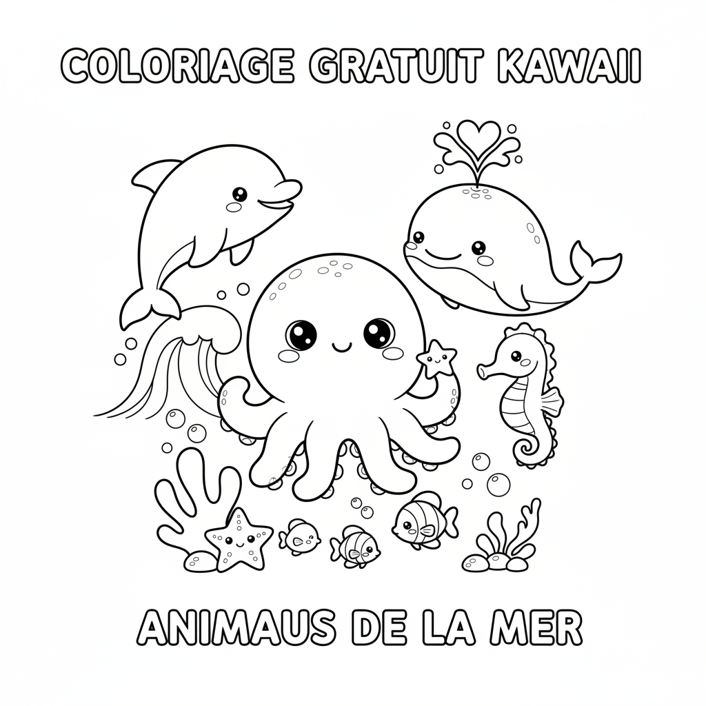 Coloriage coloriage à imprimer gratuit kawaii 4