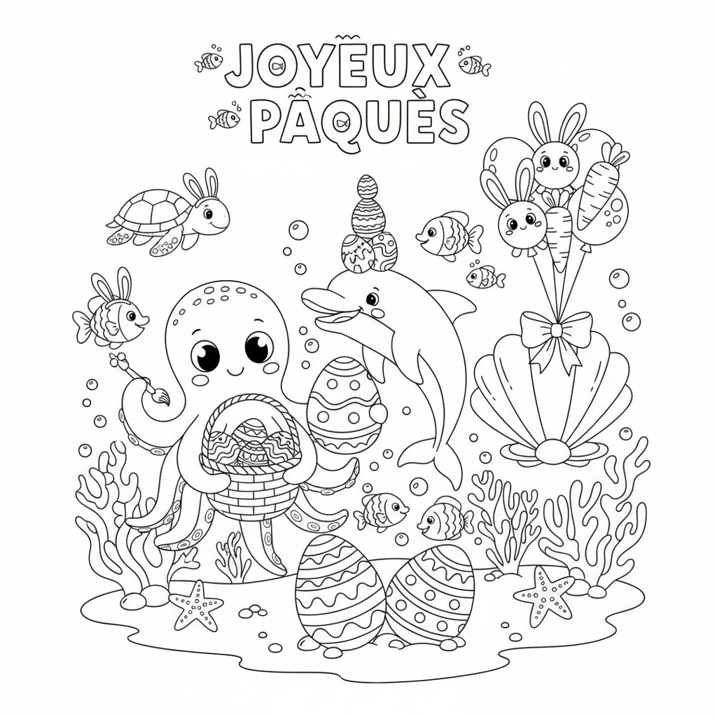 Coloriage coloriage à imprimer gratuit paques 3