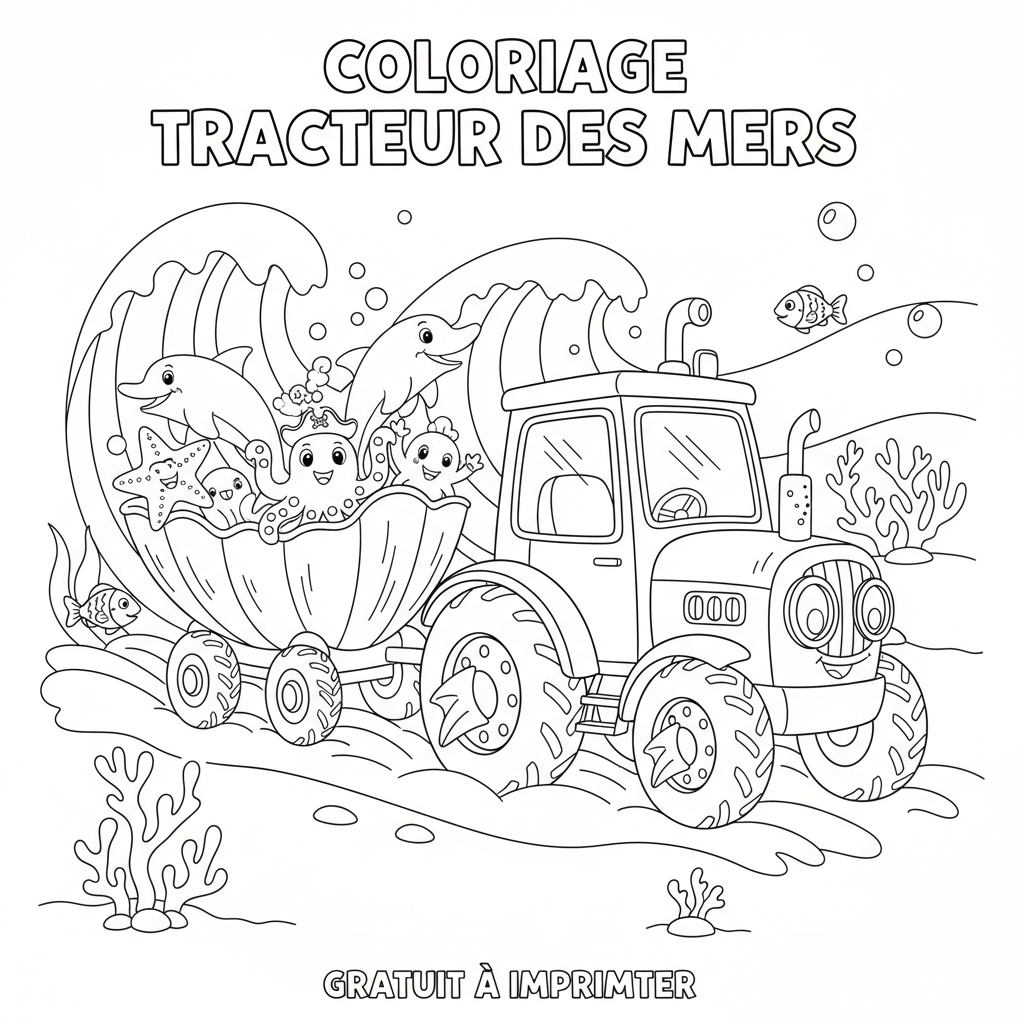 Coloriage coloriage à imprimer gratuit tracteur 2