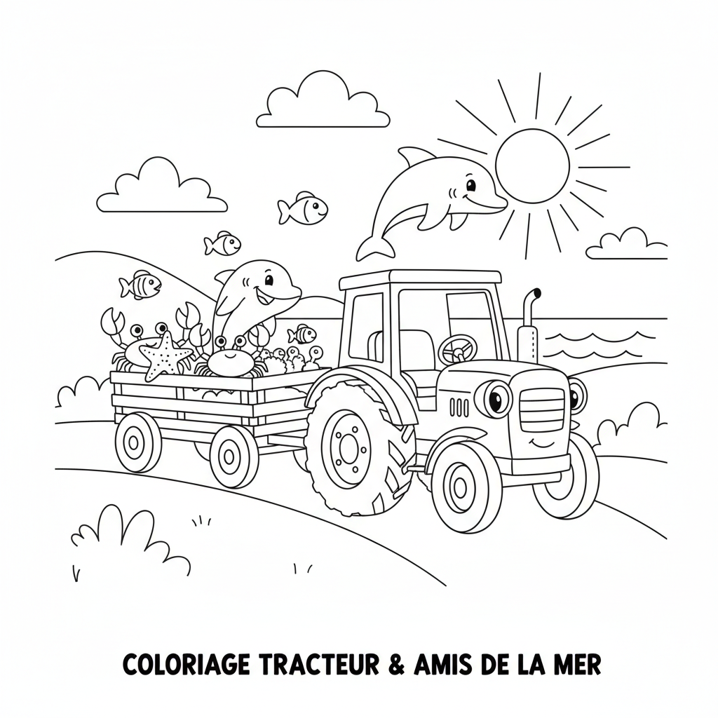 Coloriage coloriage à imprimer gratuit tracteur 3