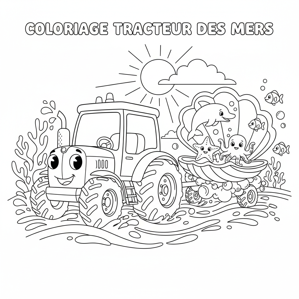 Coloriage coloriage à imprimer gratuit tracteur 5