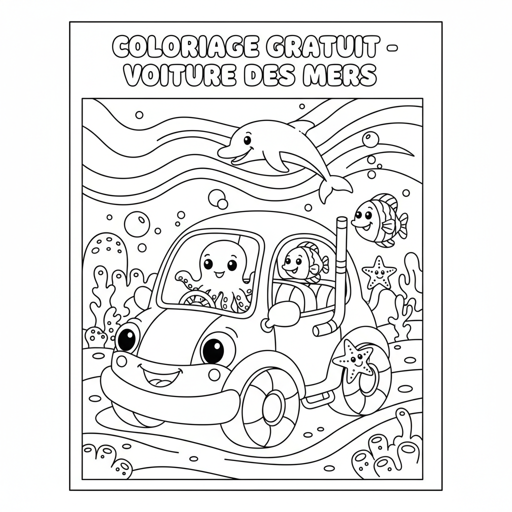 Coloriage Coloriage À Imprimer Gratuit Voiture pour Enfants