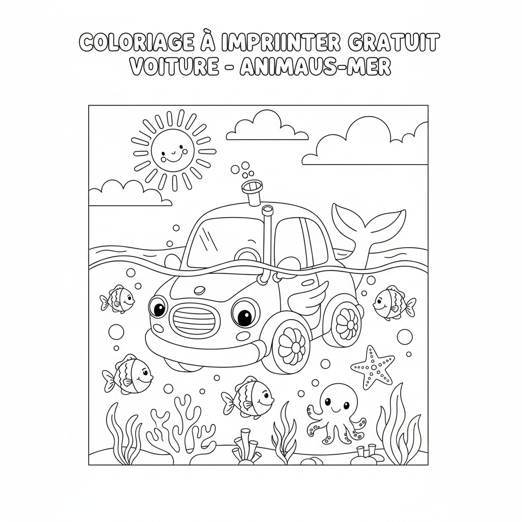 Coloriage coloriage à imprimer gratuit voiture 3