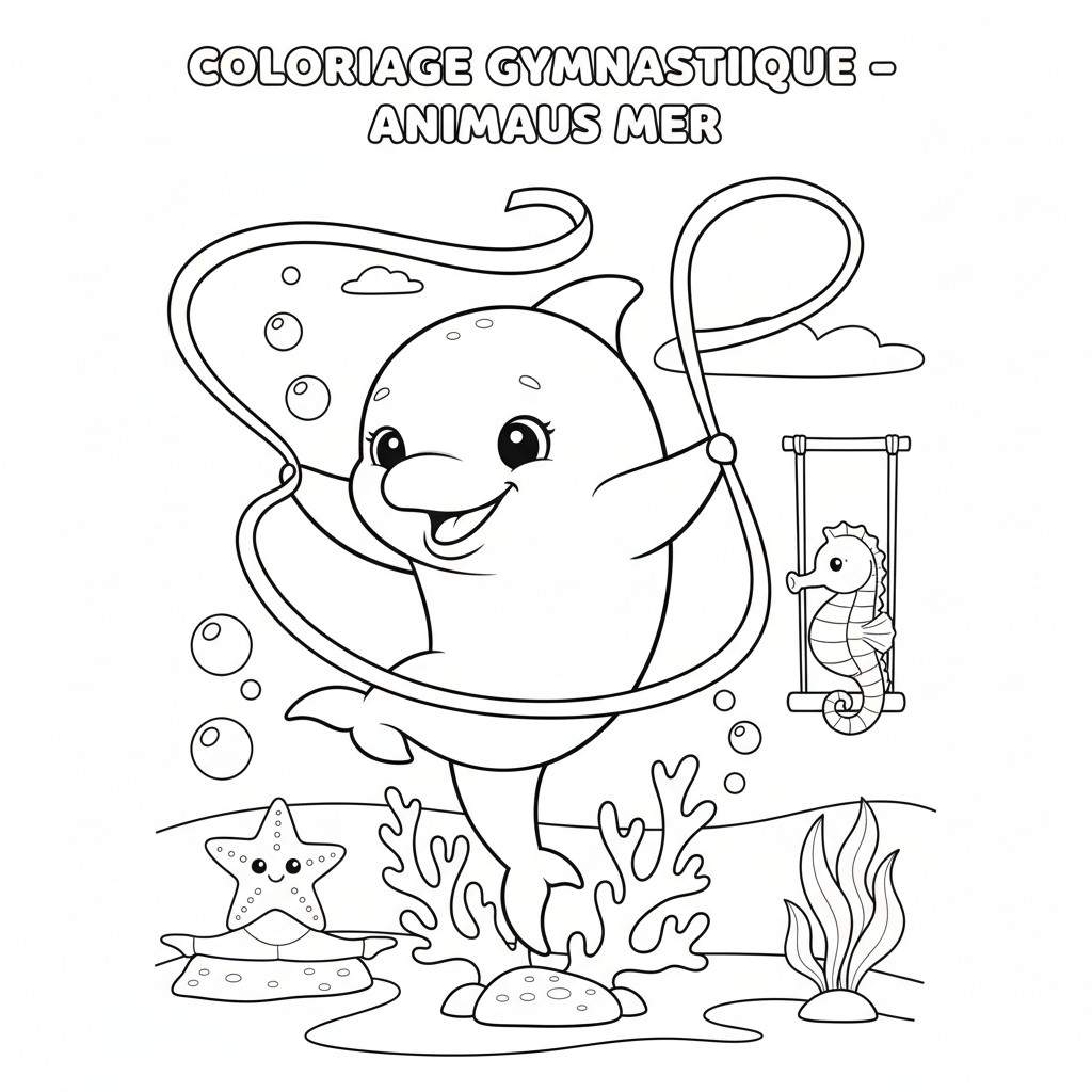 Coloriage coloriage a imprimer gymnastique 4