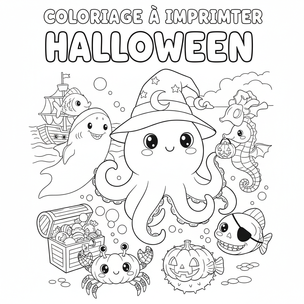 Coloriage coloriage à imprimer halloween 4