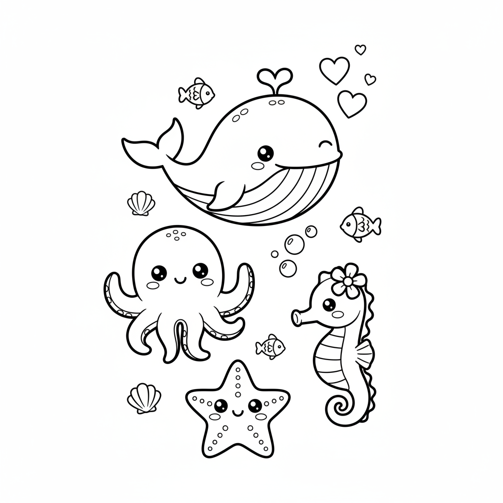 Coloriage coloriage a imprimer kawaii