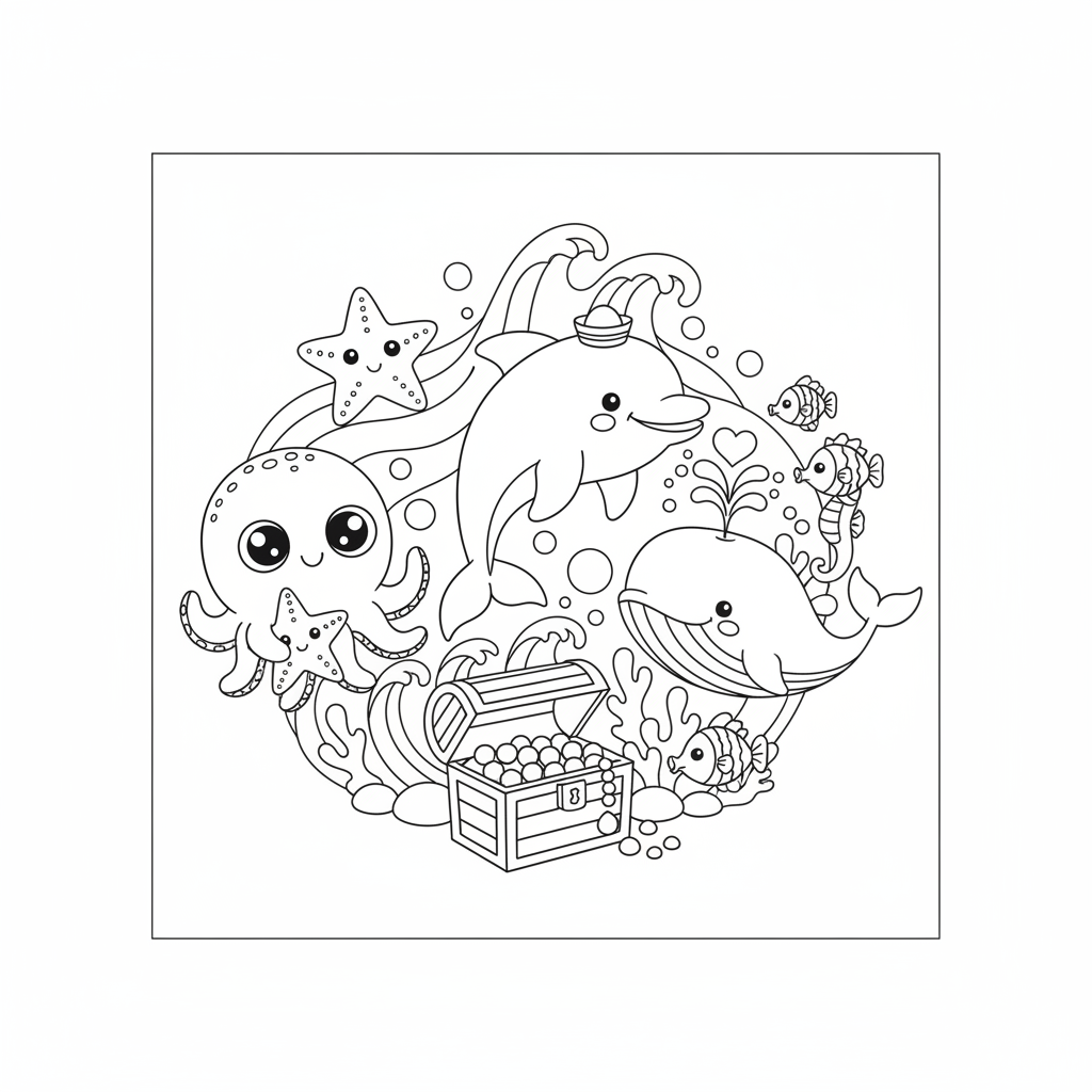 Coloriage coloriage à imprimer kawaii 2