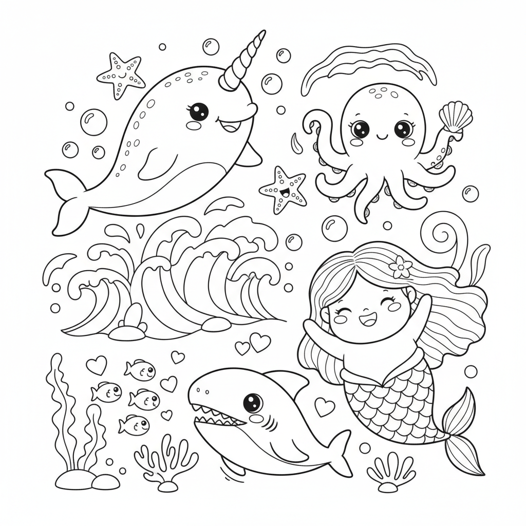 Coloriage coloriage à imprimer kawaii 5