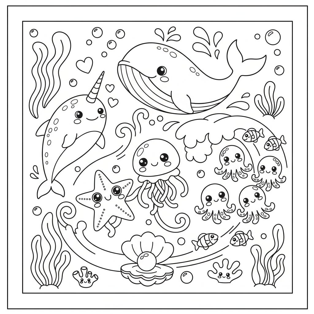 Coloriage coloriage a imprimer kawaii 5