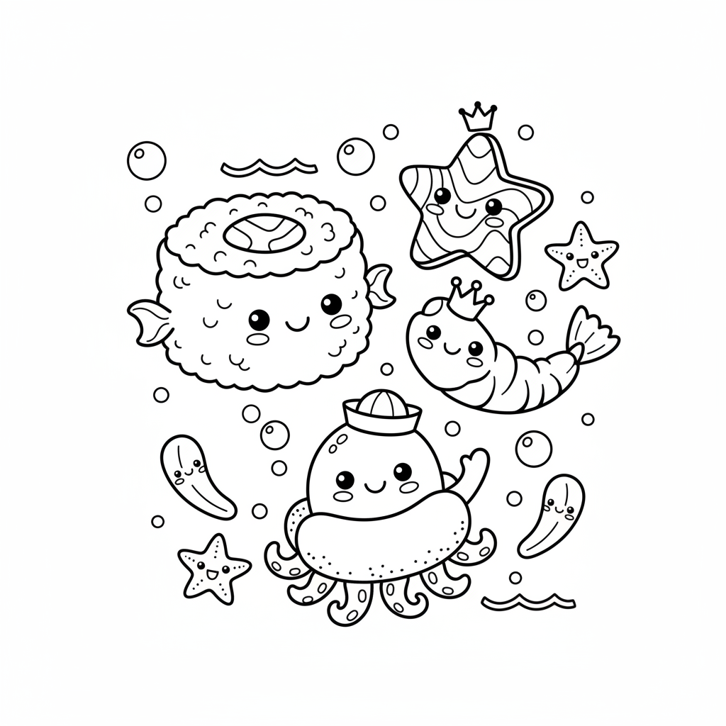 Coloriage coloriage a imprimer kawaii nourriture