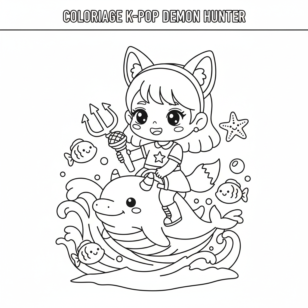 Coloriage coloriage à imprimer kpop demon hunter 1