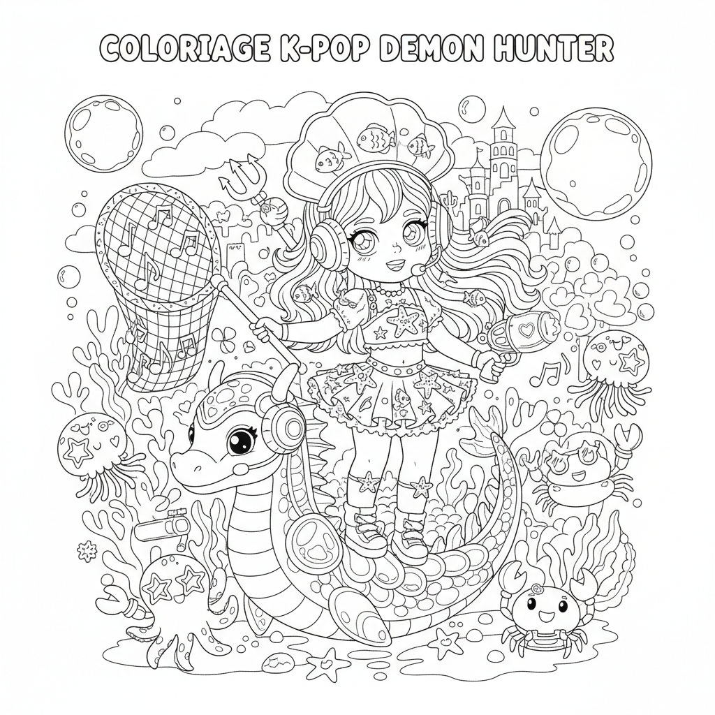 Coloriage coloriage à imprimer kpop demon hunter 2