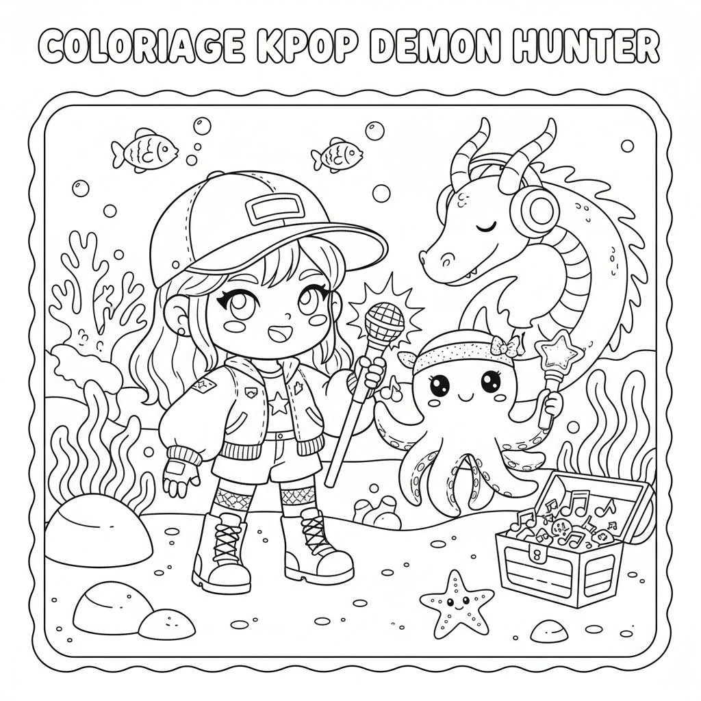 Coloriage coloriage à imprimer kpop demon hunter 3