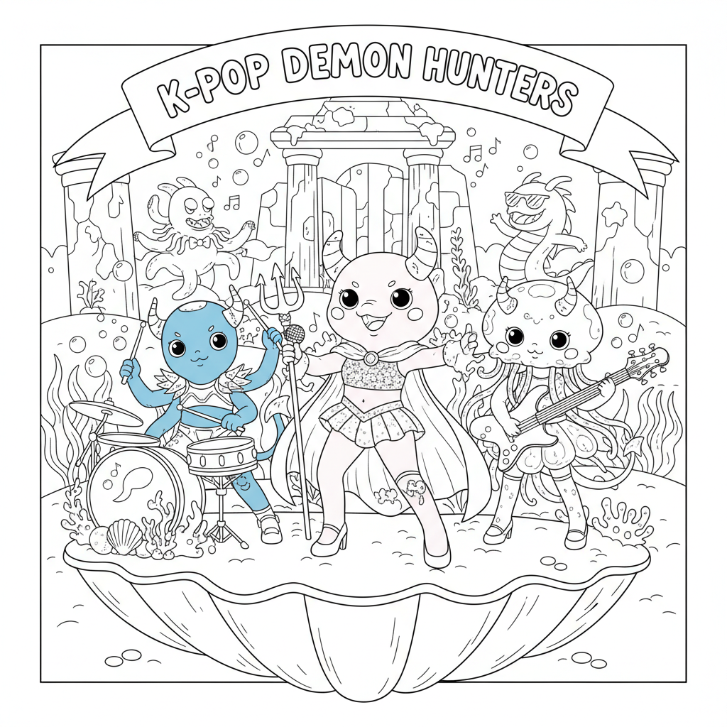 Coloriage coloriage à imprimer kpop demon hunters 2