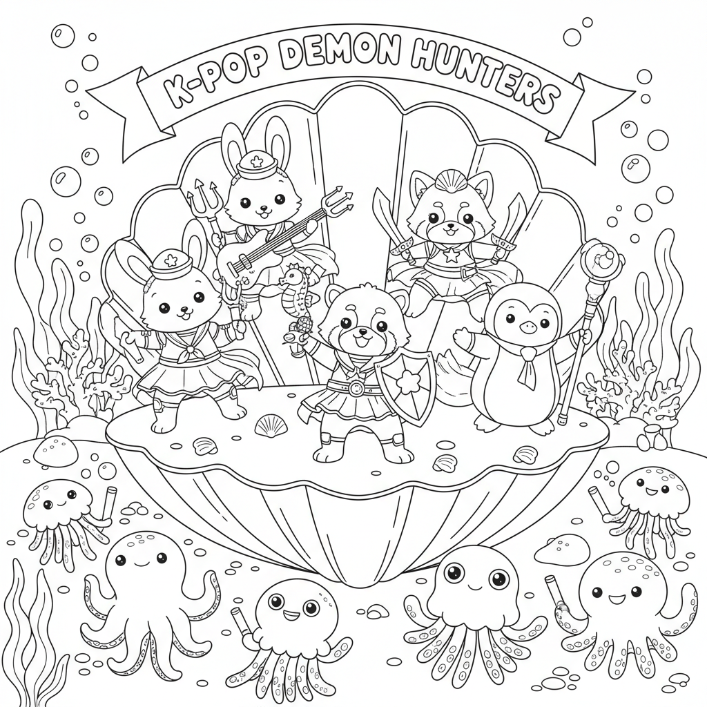 Coloriage coloriage à imprimer kpop demon hunters 3