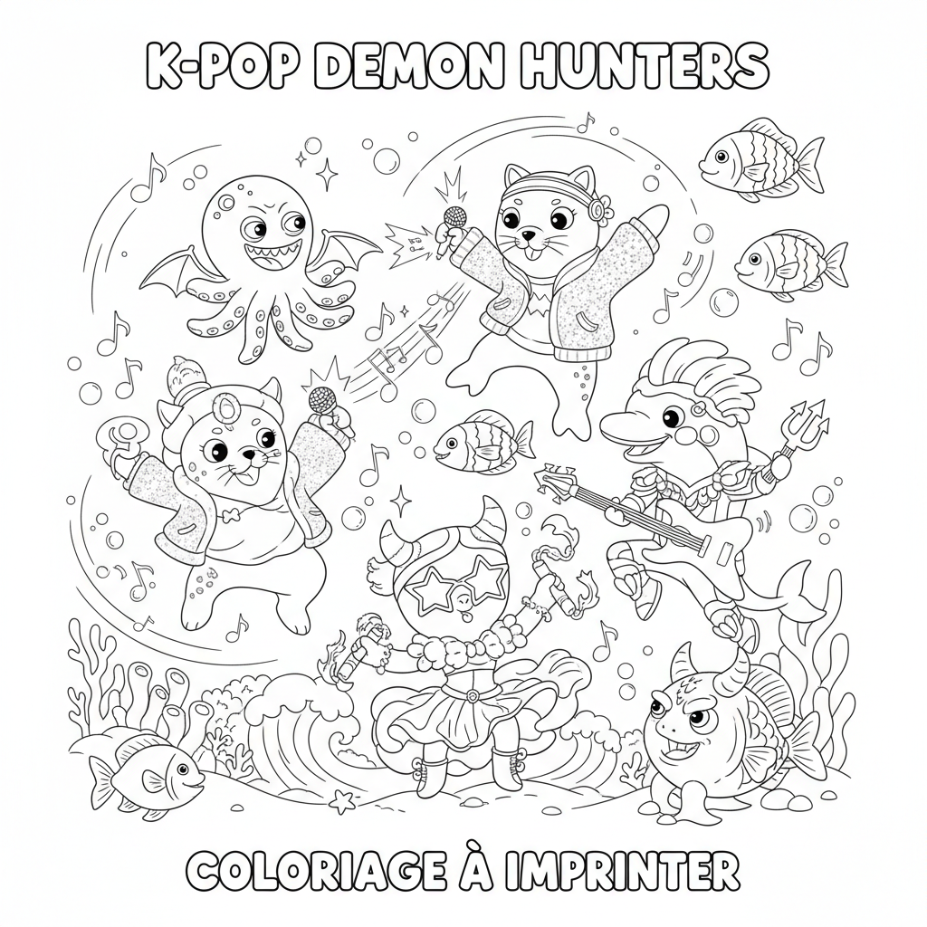 Coloriage coloriage à imprimer kpop demon hunters 5