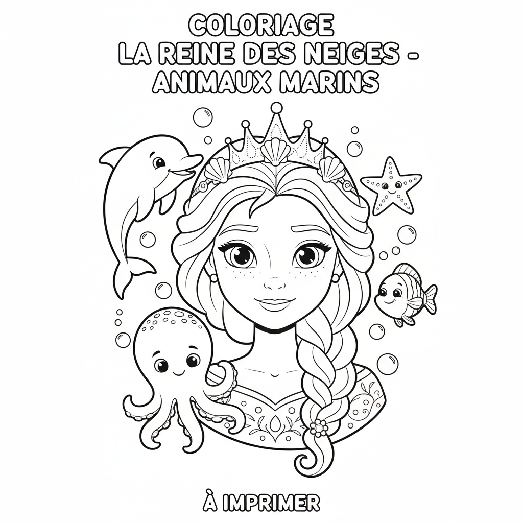 Coloriage coloriage a imprimer la reine des neige 4