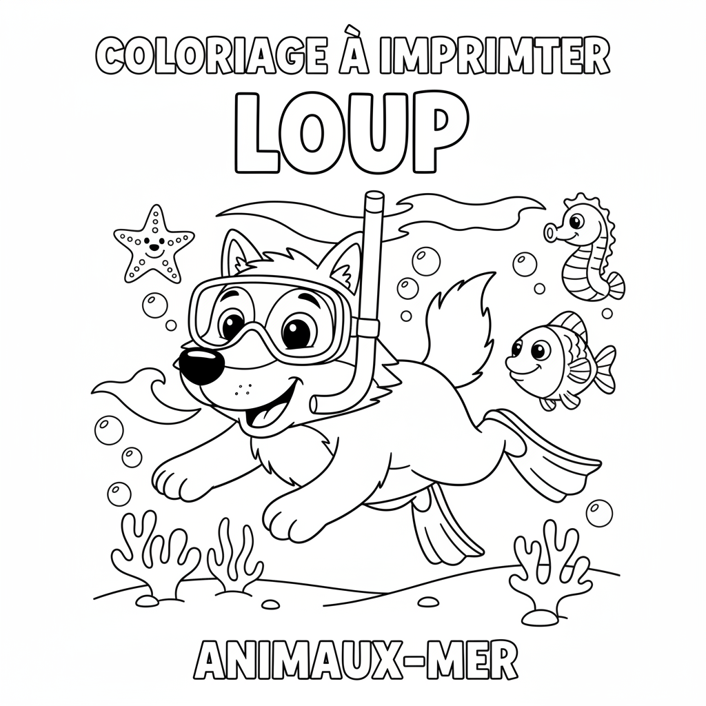 Coloriage Coloriage À Imprimer Loup Gratuit à Imprimer