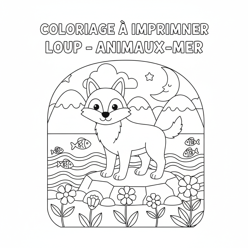 Coloriage coloriage à imprimer loup 3