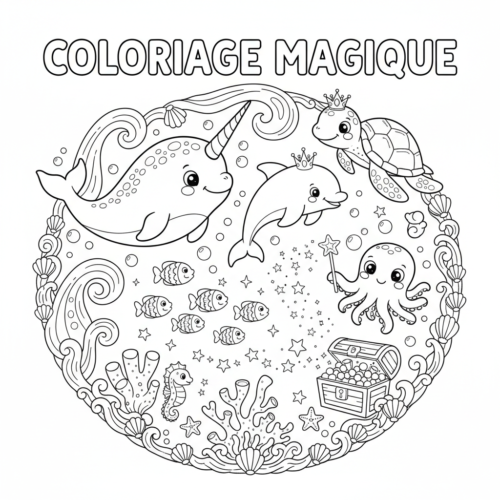 Coloriage coloriage à imprimer magique 2