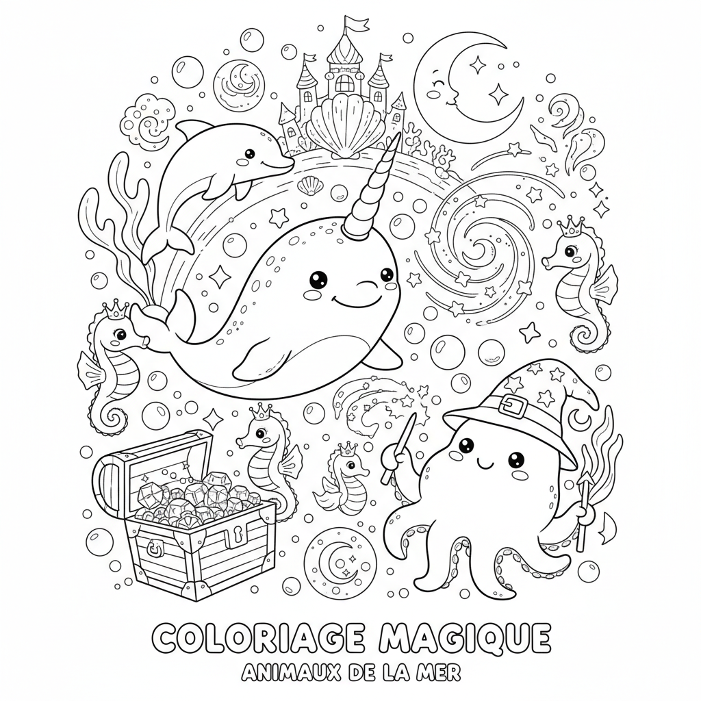 Coloriage coloriage à imprimer magique 4