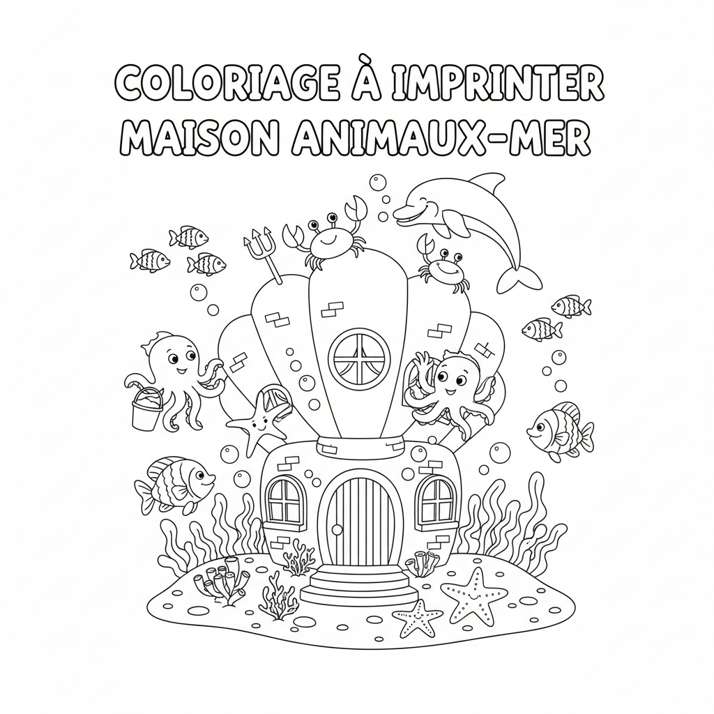 Coloriage coloriage à imprimer maison 2