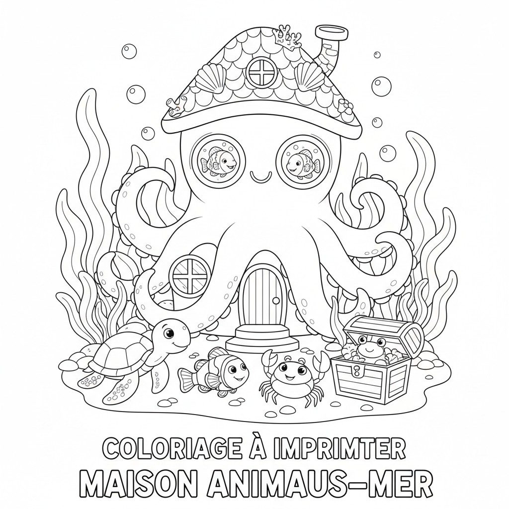 Coloriage coloriage à imprimer maison 4