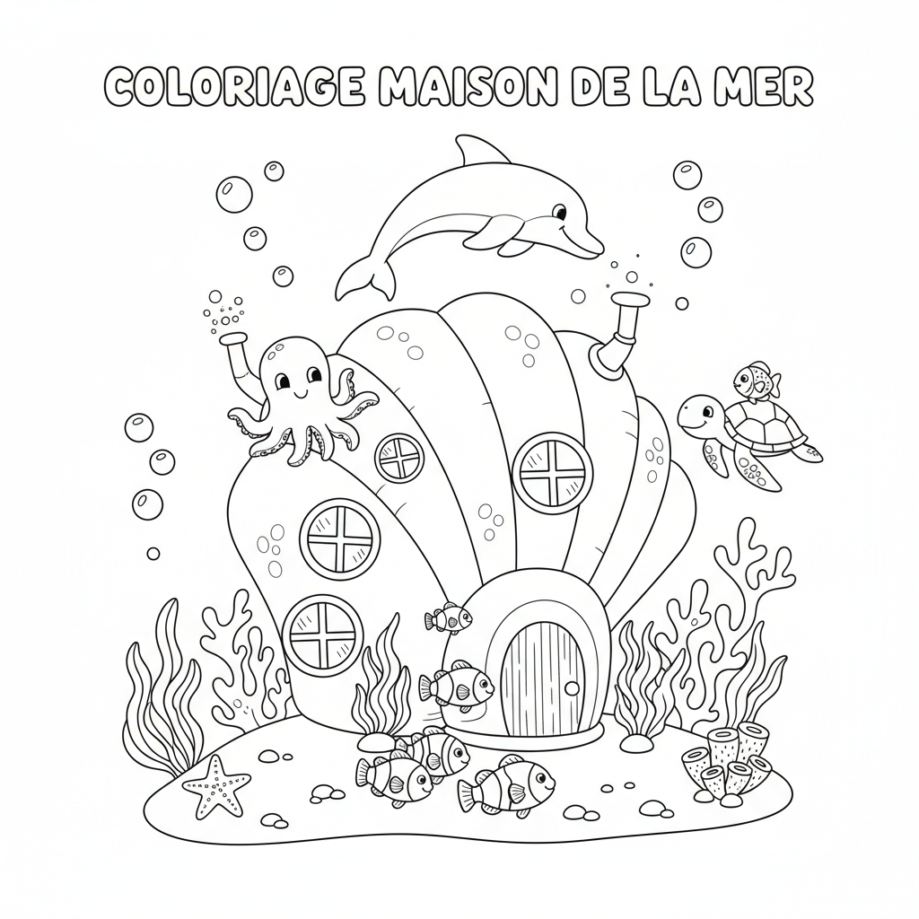 Coloriage coloriage a imprimer maison 2