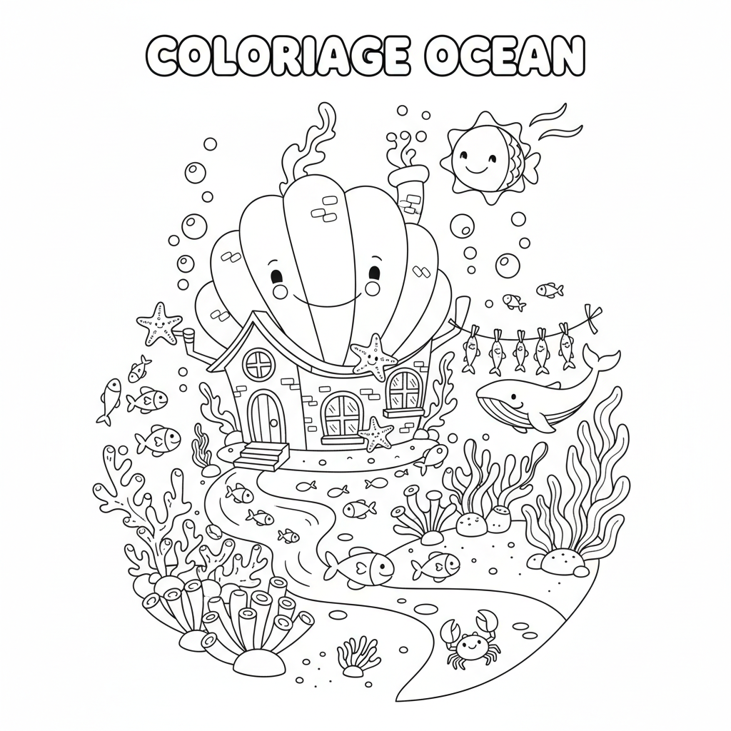 Coloriage coloriage a imprimer maison 5