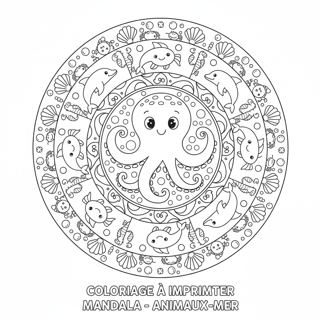 Coloriage coloriage à imprimer mandala 2