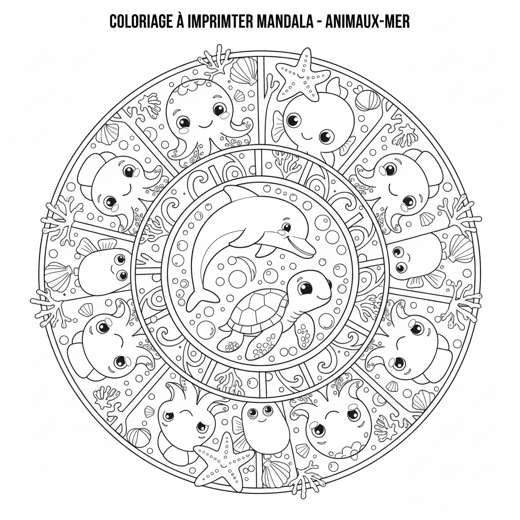 Coloriage coloriage à imprimer mandala 4