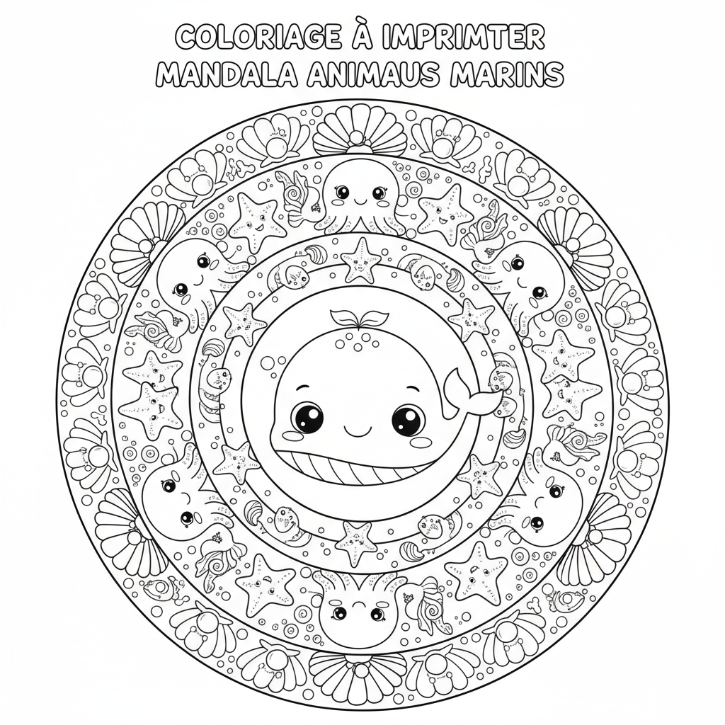 Coloriage coloriage a imprimer mandala 4