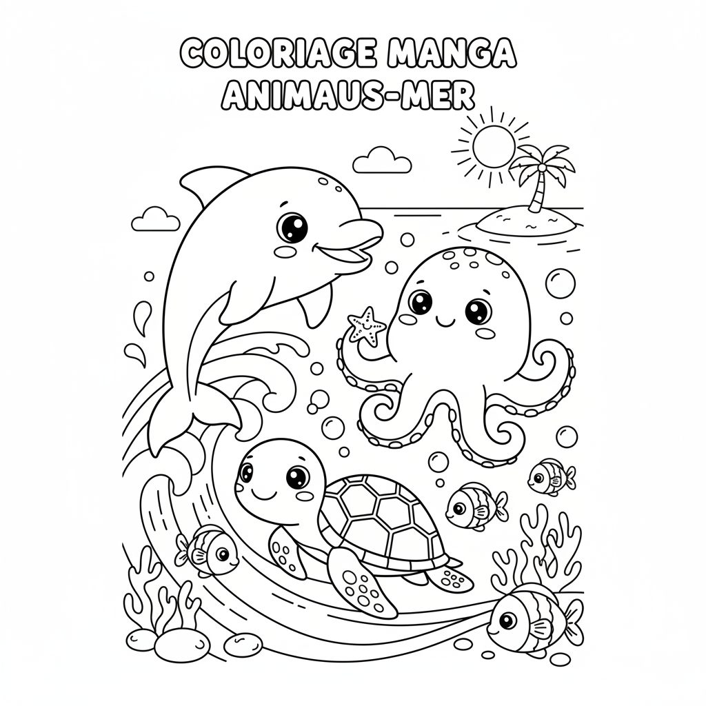 Coloriage coloriage à imprimer manga 3