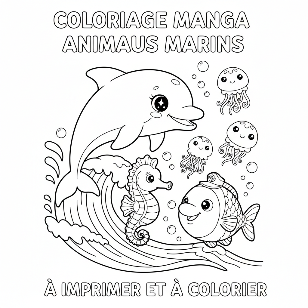 Coloriage coloriage à imprimer manga 5