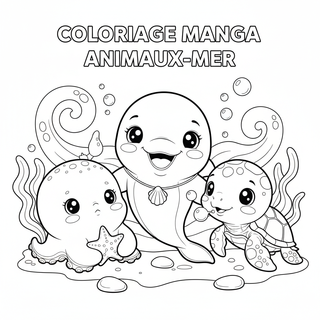 Coloriage coloriage a imprimer manga 4