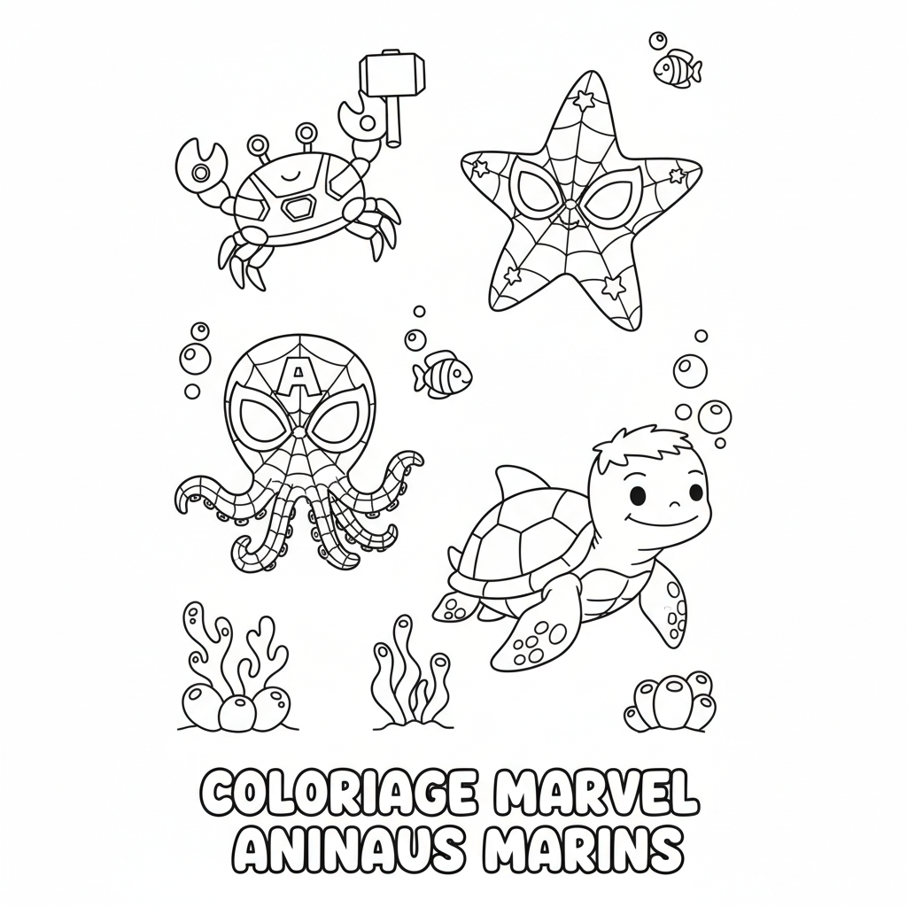 Coloriage À Imprimer Marvel Gratuit pour les Enfants