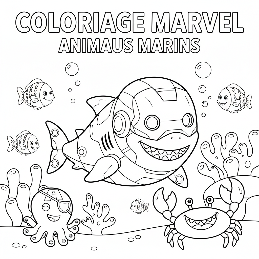 Coloriage coloriage à imprimer marvel 2