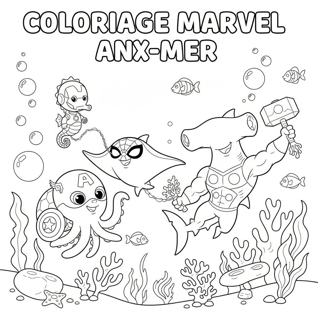 Coloriage coloriage à imprimer marvel 5