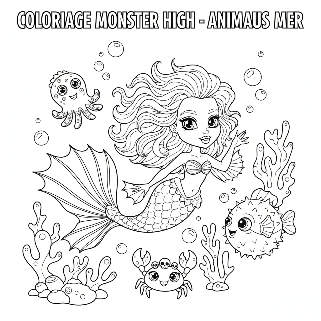 Coloriage coloriage à imprimer monster high 5