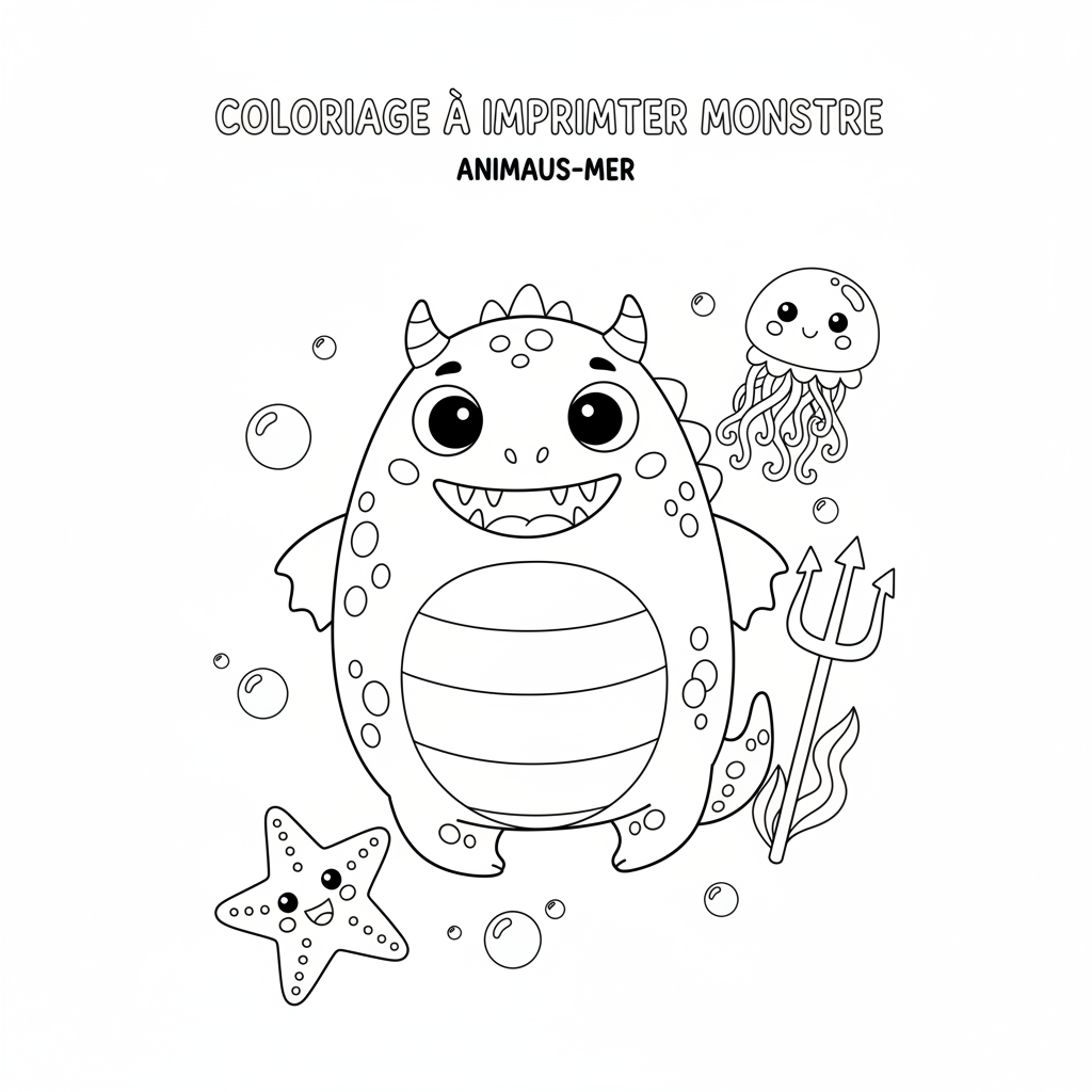 Coloriage coloriage à imprimer monstre