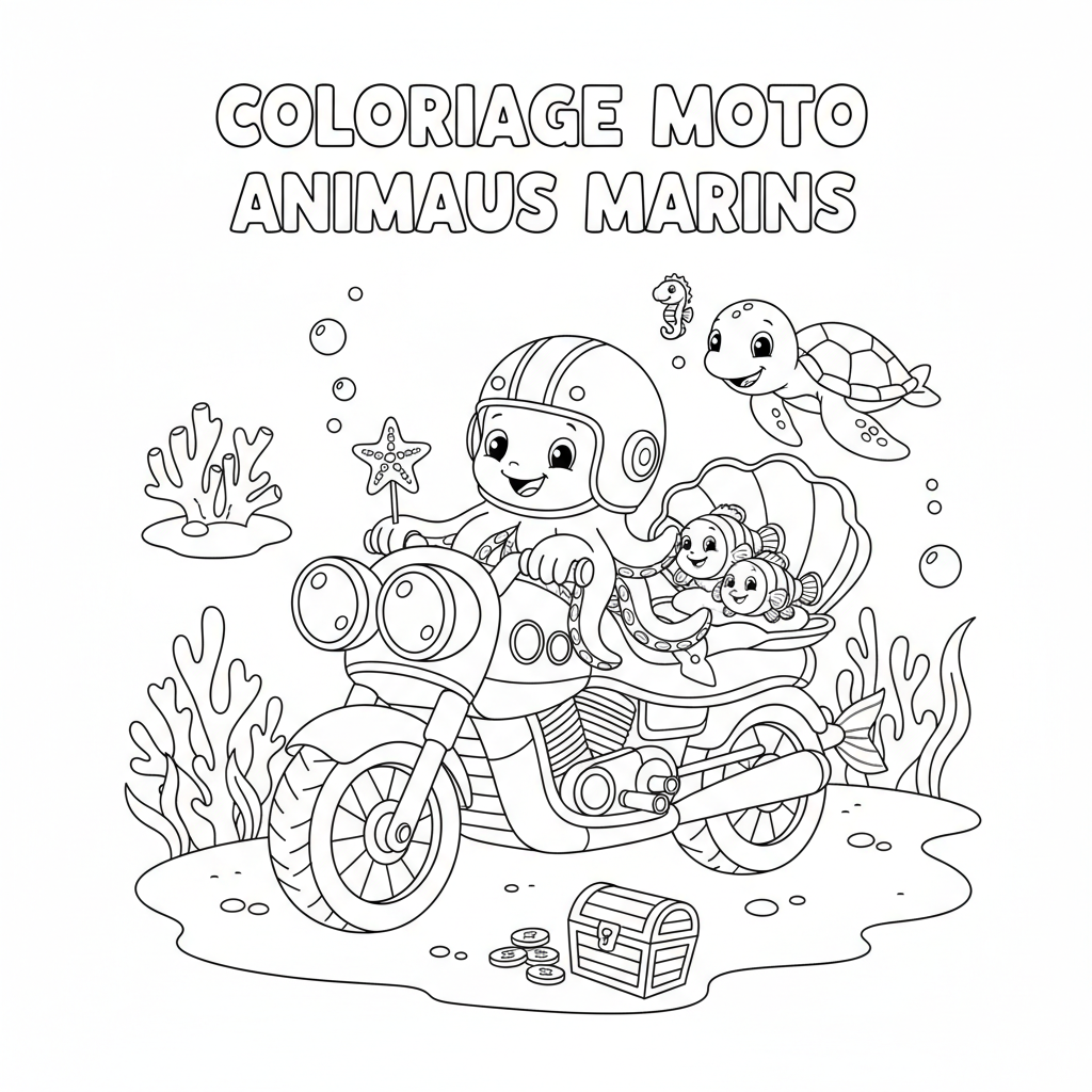 Coloriage coloriage à imprimer moto 2