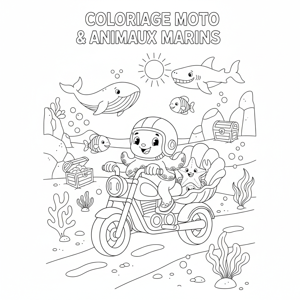 Coloriage coloriage à imprimer moto 3