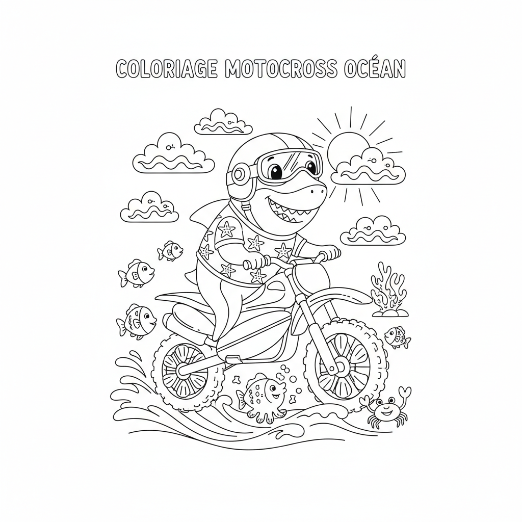 Coloriage coloriage à imprimer motocross