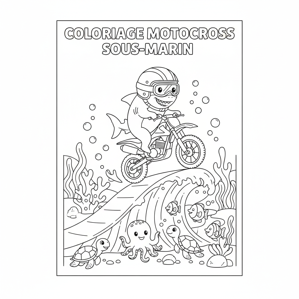 Coloriage coloriage à imprimer motocross 2